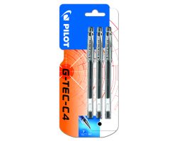 עט ג'ל G-TEC-C4 - מארז 3 יחידות שחור