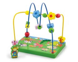 צעצועי עץ משחק מבוך חרוזים עם מגנטים