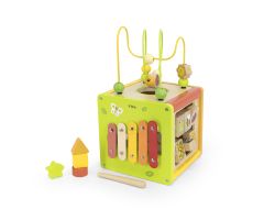 קוביית פעילות 5 ב-1 צעצועי עץ VIGA
