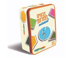משחק צורות וצבעים קופסת פח